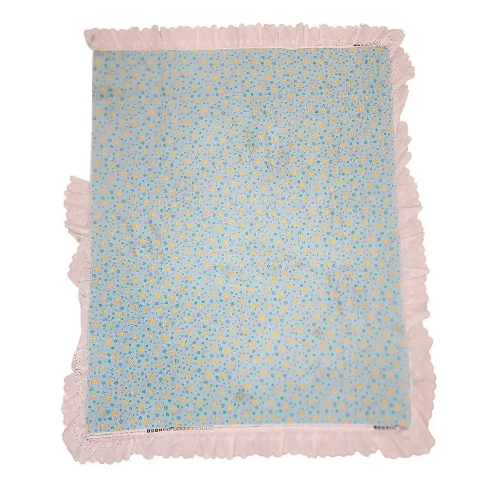 Vintage Care Bears Rainbow Trail Fabric Blanket